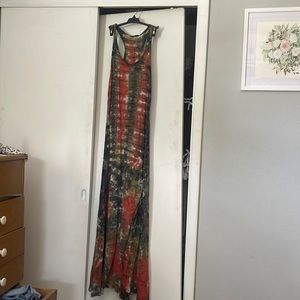 Tie dye floor length dress